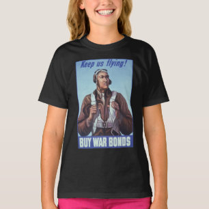 Svart Aviators: U.S. WW2 Militär Fighting Service T Shirt