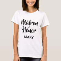 Svart Avslappnad Skript Matron av honor Monogram-f