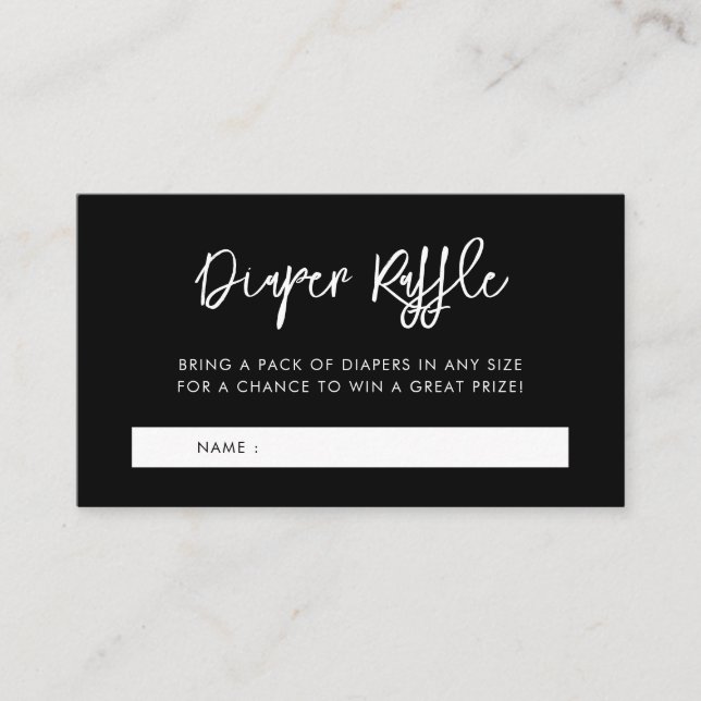 Svart babyduschblare för contemporary tilläggskort (Framsida)