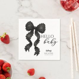 Svart babystövel, coquette Ribbon Pappersservett