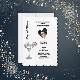 Svart Bachelorette margs och matrimony Party-foto Inbjudningar