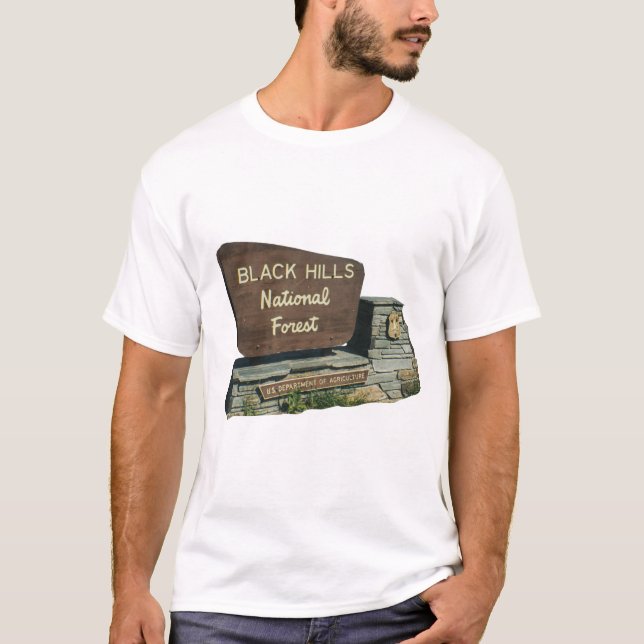 Svart Backe nationalskog T Shirt (Framsida)