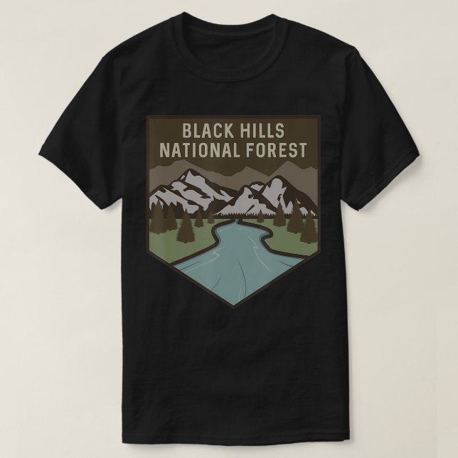 Svart Backe nationalskogar, Älskare T Shirt (Design framsida)