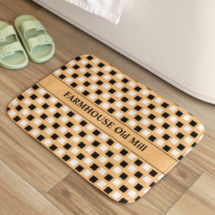 Svart badmatt av bondhus Geometric Clay Badrumsmatta