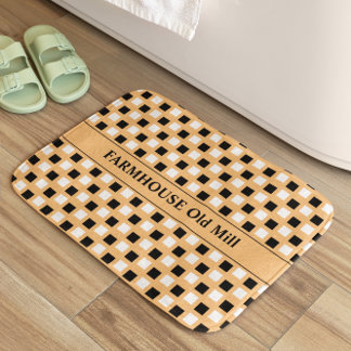 Svart badmatt av bondhus Geometric Clay Badrumsmatta