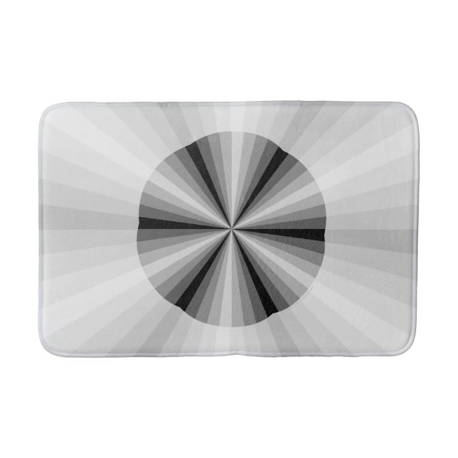 Svart badplatta för optisk Illusion Badrumsmatta (Framsidan)