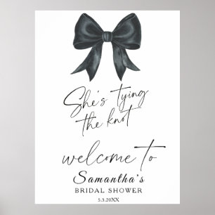 Svart båge Hon knyter knuten Bröllopsfirande Poster