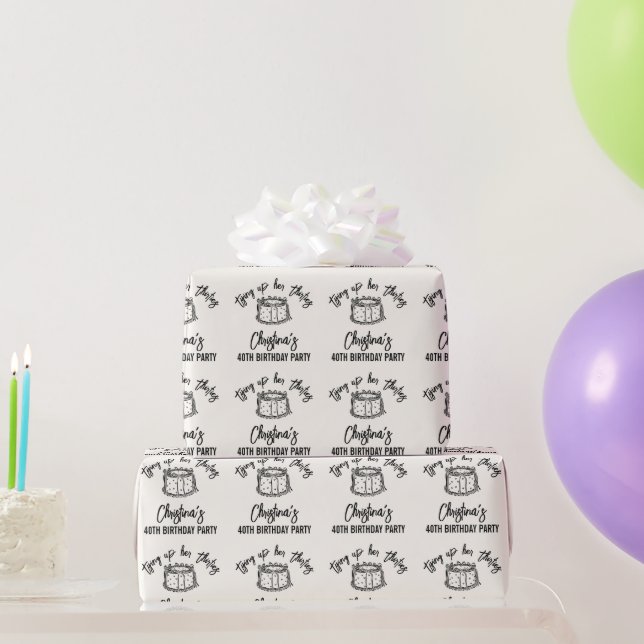 Svart båge som knyter hennes trettioårsdag 40-årsd presentpapper (Festgåvor)