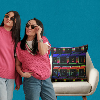 Svart bakgrund för bästa filtrerade Färgad i Mamma Kudde