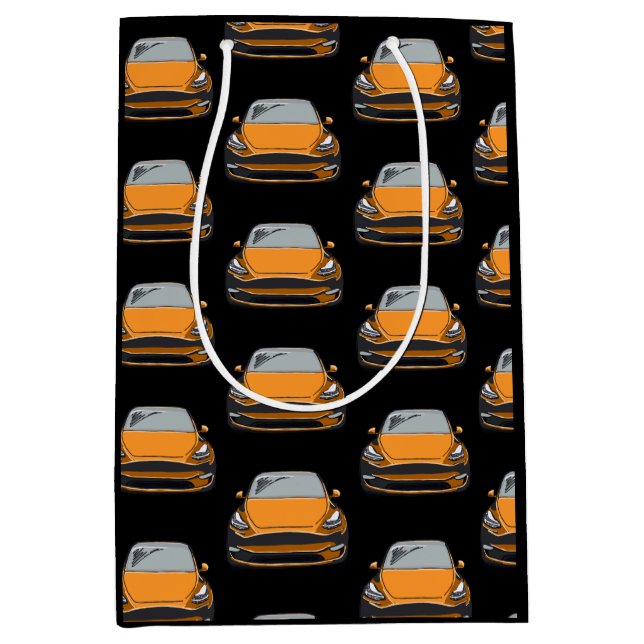 Svart bakgrund för Fordon--solskenan i orange (Framsidan)