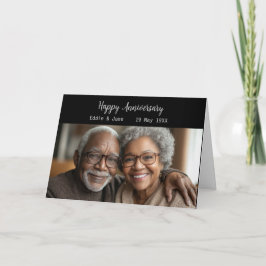 Svart bakgrund för fotomappat kort i årsdag