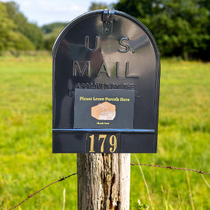 Svart bakgrund för paketmarkering för postlåda klistermärken