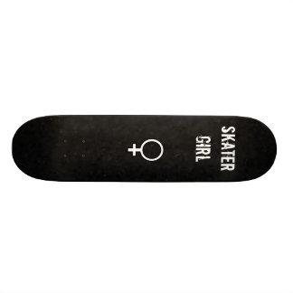 Svart bakgrund, kvinnligt symbol, skater, flicka skateboard bräda 21,5 cm