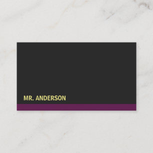 Svart bakgrund Magenta accent Visitkort