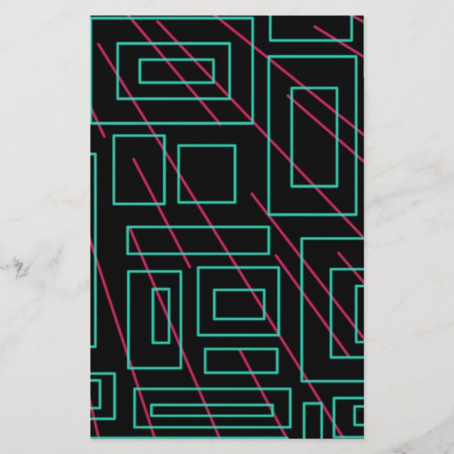 svart bakgrundsdesign brevpapper (Framsida)