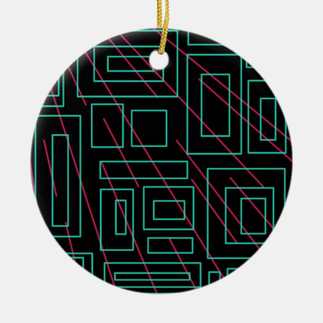 svart bakgrundsdesign julgransprydnad keramik (Framsidan)