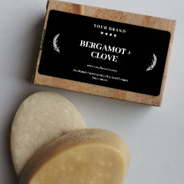 Svart bakgrundsmarkering för personlig Soap-etiket Fraktsedel