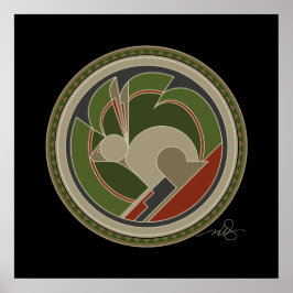 Svart baksida av kanin poster