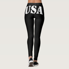 Svart balben av Flagga Faded Glory Flagga Womens Leggings