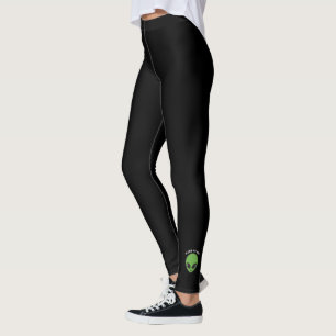 Svart baljgods - liten främmande eld upp i vristen leggings