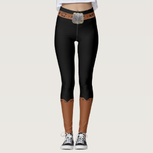 Svart baljväxter med fingrarna Bälte och blombol Leggings