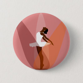 svart ballerina balettdansare knapp