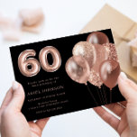Svart ballonger i ro, 60:e Födelsedagsfesten Inbjudningar<br><div class="desc">Svart ro-Guld-ballonger 60:e Födelsedagsfest inbjudan Se matchningssamling i Niche & Nest Store</div>