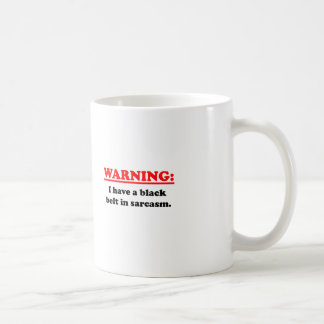 Svart bälte i Sarcasm Kaffemugg