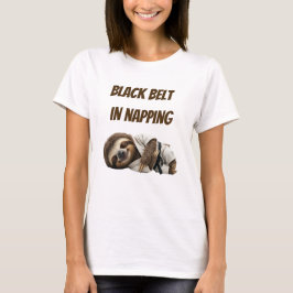 Svart Bälte I Tupplande Sengångare T Shirt