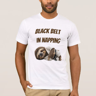 Svart Bälte I Tupplande Sengångare T Shirt