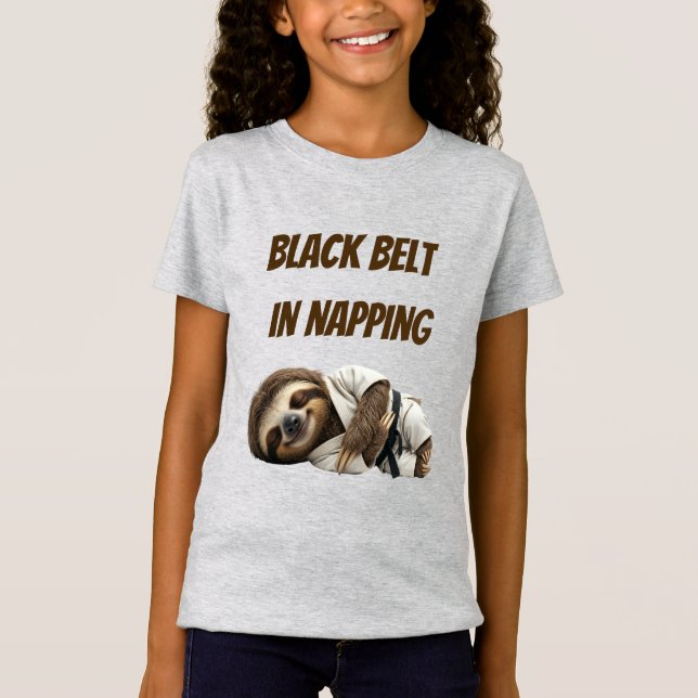 Svart Bälte I Tupplande Sengångare T Shirt (Framsida)