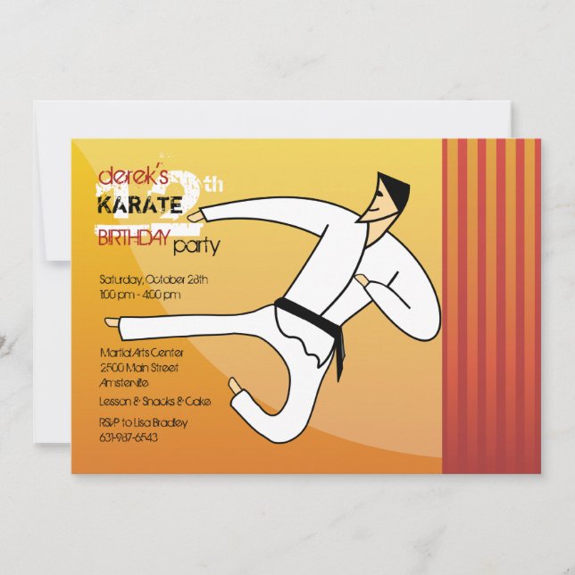 Svart Bälte Inbjudan (Framsida)