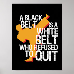 Svart Bälte-kamp mot inspirationskonst Poster