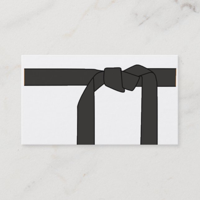 Svart bälte/Karateinstruktör Visitkort (Framsida)