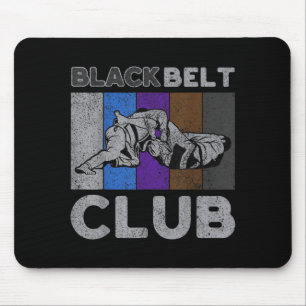 Svart Bälte Klubb Vintage BJJ Brasiliansk Jiu Jits Musmatta