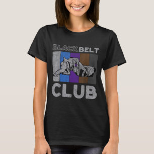 Svart Bälte Klubb Vintage BJJ Brasiliansk Jiu Jits T Shirt