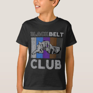 Svart Bälte Klubb Vintage BJJ Brasiliansk Jiu Jits T Shirt