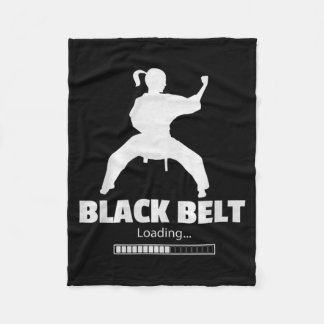 Svart Bälte Laddar Karate Ttee Premium Tri-Blend Fleecefilt