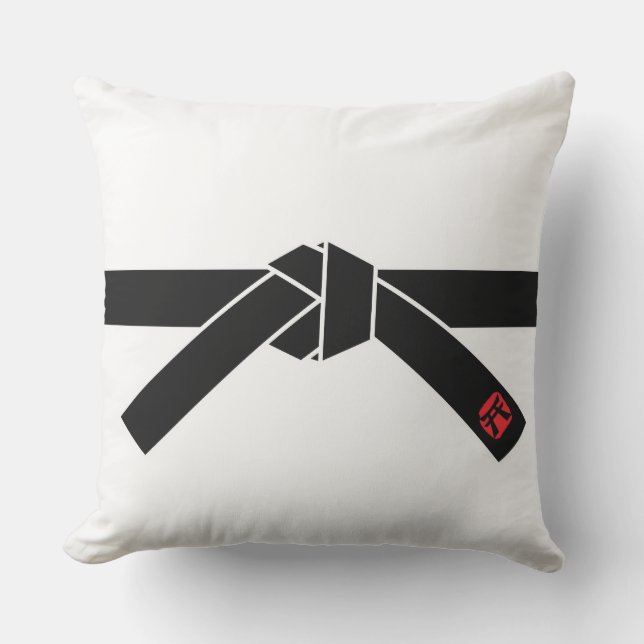 Svart Bälte, martialkonst 黒 帯, 武 道 Kudde (Framsida)