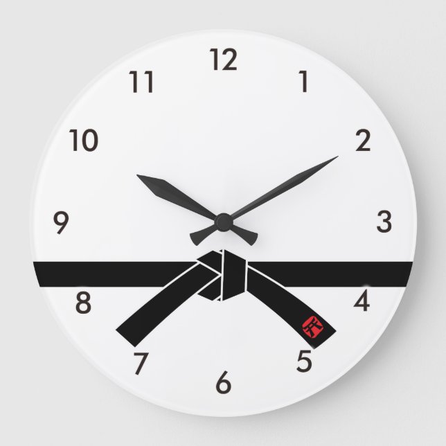 Svart Bälte, martialkonst 黒 帯, 武 道 Stor Klocka (Framsida)