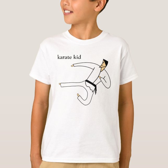 Svart bältekampsportT-tröja Tee Shirt (Framsida)
