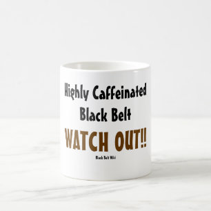 Svart bältemugg kaffemugg