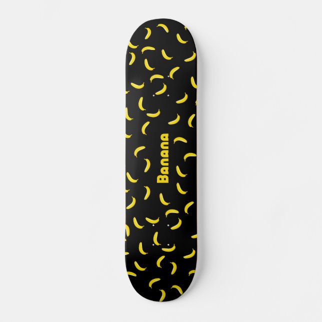 Svart bananskridsko mini skateboard bräda 18,5 cm (Framsida)