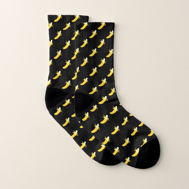 Svart banansockor strumpor (Par)