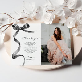 Svart band foto tackkort inbjudningar