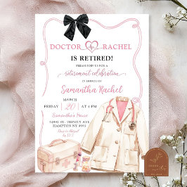 Svart band läkare pensionsfest inbjudningar