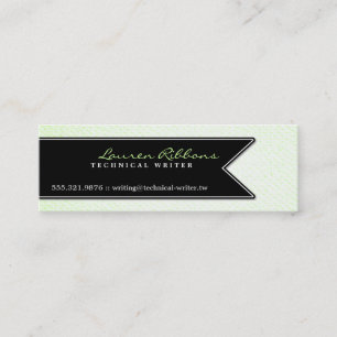Svart band och texturerad Look Mini Visitkort