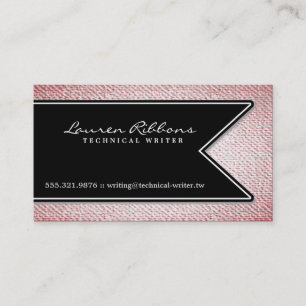 Svart band och texturerad look visitkort