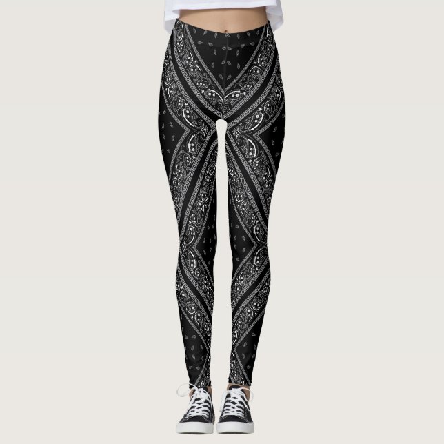 Svart bandana också leggings (Framsida)