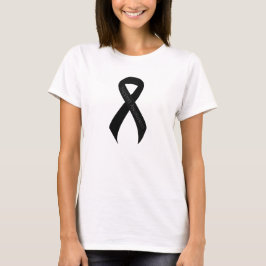 Svart banons supportmedvetenhet tee shirt